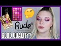 RUDE COSMETICS LEGALLY NUDE EYESHADOW PALETTE REVIEW 💜| makeupwithalixkate