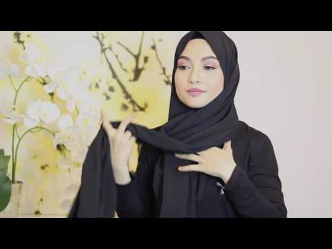 Sufyaa Hijab Tutorial, Basic Neck Tie Style with Chiffon Shawl