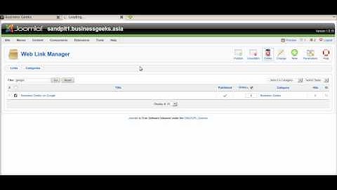 Joomla! Deleting from the backend