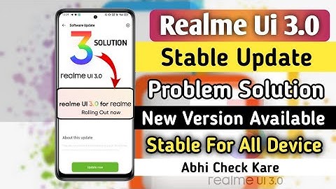 Realme Ui 3.0 Android 12 Stable Update Problem Solution 🤩 | Realme Ui 3.0 Stable Update Date