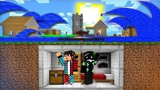 Спрятался под землёй от цунами! | ArtForest Minecraft