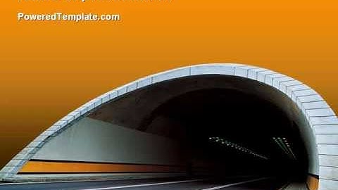 Tunnel On An Orange Background PowerPoint Template by PoweredTemplate.com