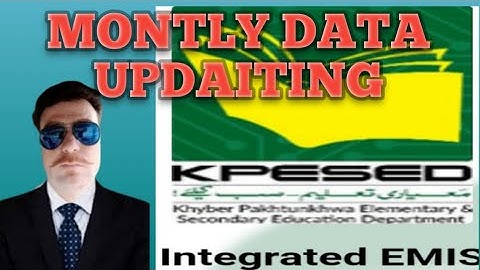 Monthly Data Updating Report in school EMIS