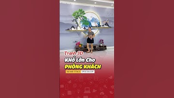 Tranh dán tường phòng khách tranh 3d khổ lớn #shortvideo #youtubeshorts