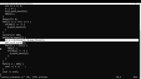 CSES - Graph #14 - Topological Sort