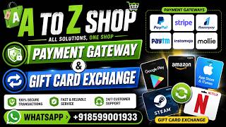 3d 2d Payment Gateway & Gift Card Exchange | verified merchant account