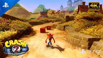 Crash Bandicoot N 2 Cortex Strikes Back (PS5) 4K HDR Gameplay - Part 1