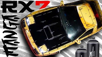 Initial D Style Spray Paint Job FC RX7