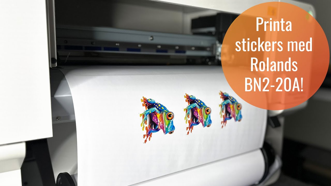 Printa stickers med Roland BN2-20A! - YouTube