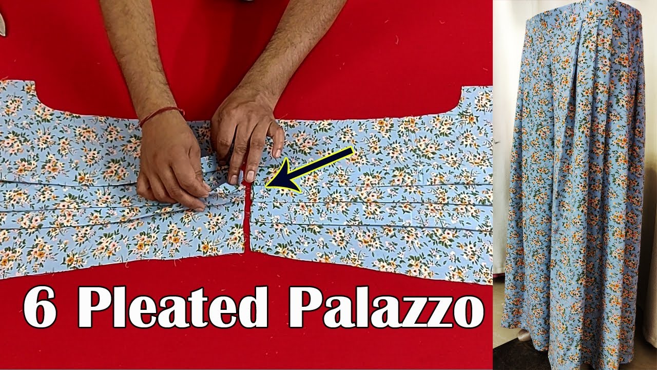 6 Pleated Palazzo Cutting and Stitching || New Kriti Boutique - YouTube