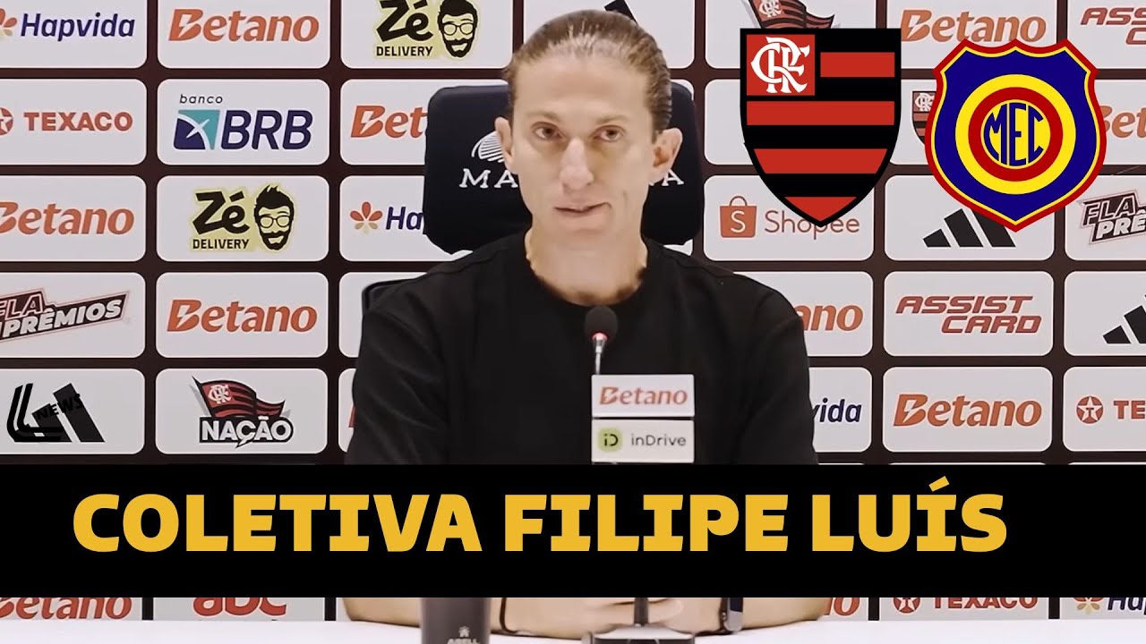 COLETIVA FILIPE LUÍS AO VIVO - FLAMENGO X MADUREIRA - SEMIFINAL DO CARIOCA