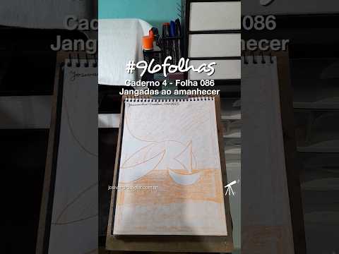#96folhas caderno 4 - 086: Jangadas ao amanhecer
