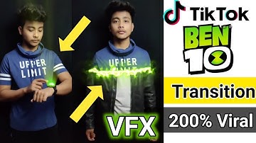 Tiktok ben 10 transformation vfx editing tutorial | How To make Ben ten vfx transition tiktok video