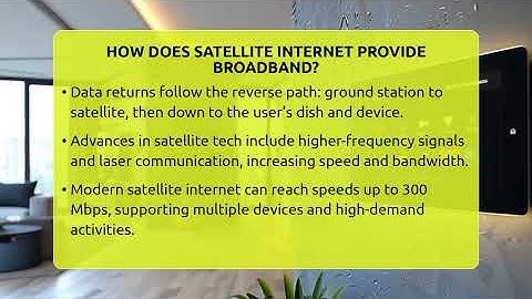 How Does Satellite Internet Provide Broadband? - Talking Tech Trends