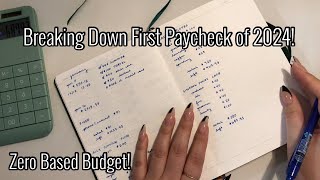Full Budgeting Out 1st Paycheck of 2024! Guide