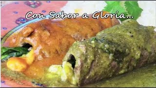 Rollitos de res rellenos de espinacas y panela, en salsa. | Episodio 123