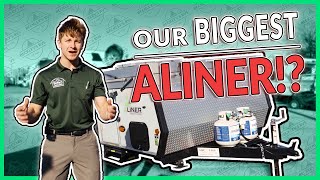 Our BIGGEST AFrame is BACK!! 2022 Aliner Expedition Sofa Bed Walkthrough | Beckley's RVs