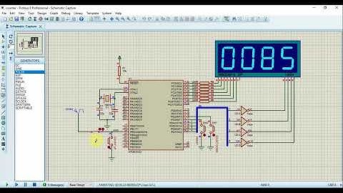 ATMega32 digital counter using external interrupt and multiplexed display