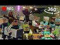 I Put a 360° Hidden Camera in the Lobby - Minecraft Animation [VR] 4K Video