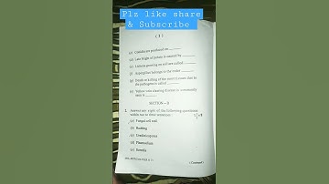 Botany second sem examination 2022 ll core - III paper ll MYCOLOGY AND PHYTOPATHOLOGY