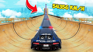 NO BRAKES DOWN THE MEGA SPRING RAIL IN GTA 5 - EXPERIMENT IN GTA 5