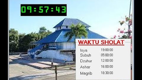 DEMO APLIKASI PENGINGAT WAKTU SHOLAT DENGAN VISUAL BASIC 6 DAN MYSQL