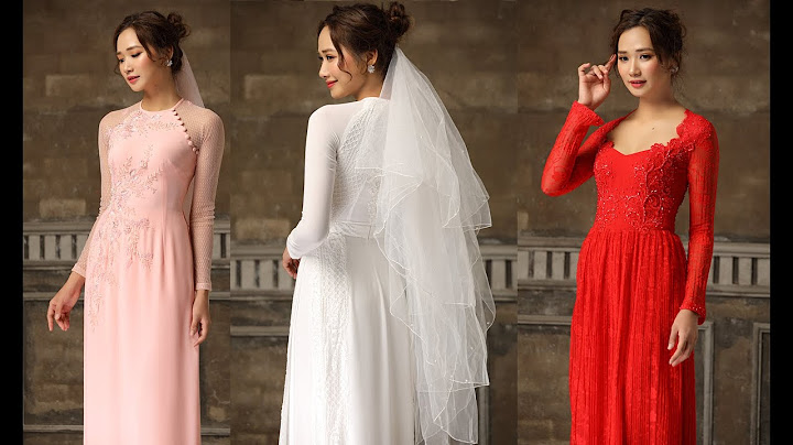 Top mẫu áo dài cưới may bằng vải voan năm 2024