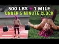 Lift 500 pounds and immediately run 1 mile. World Record Time?
