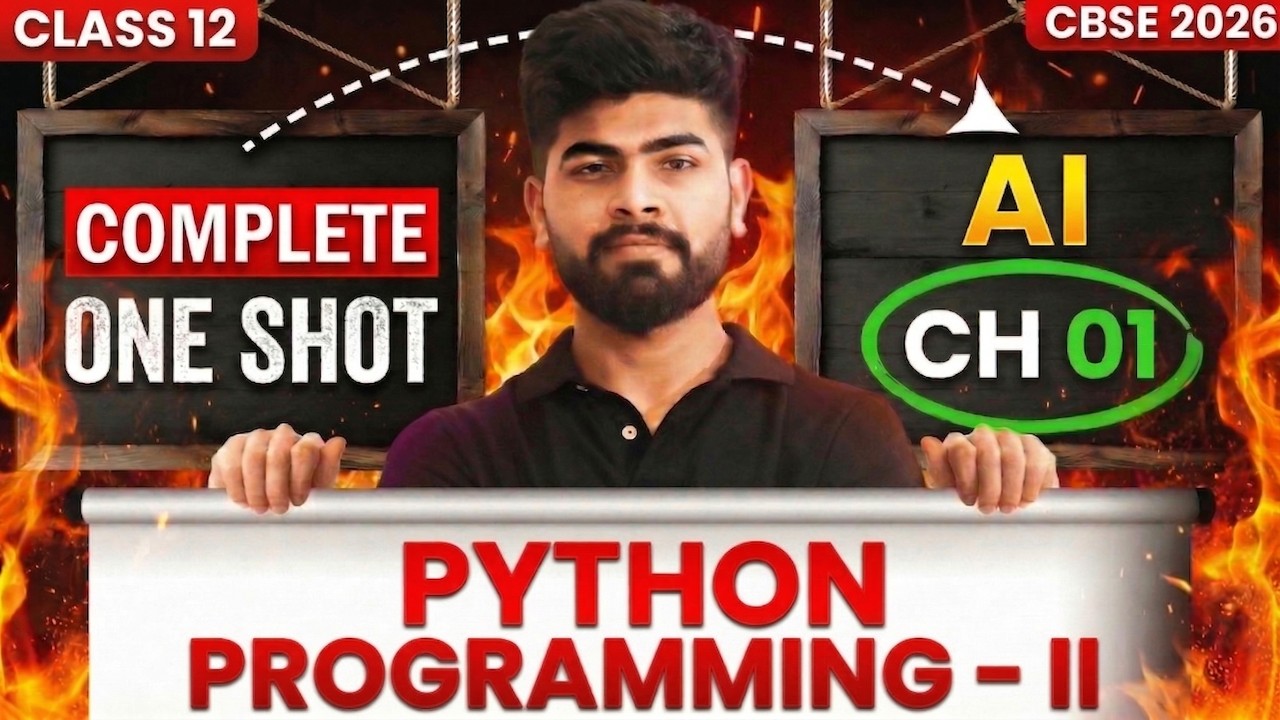 Python Programming II Unit 1🔥 Class 12 Artificial Intelligence |CBSE ...