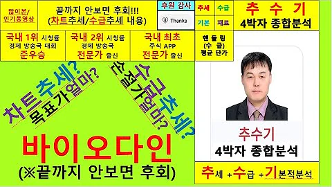 바이오다인(314930)향후주가전망및4박자종합분석 추수기(추수)전문가