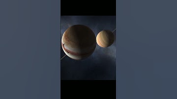 Jupiter vs Saturn - Simulation - Jupiter Saturn  collision  #shorts