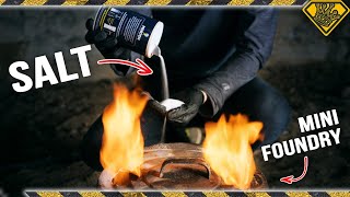 Melting SALT in a Furnace! TKOR's Molten Salt Backyard Smelting Experiment!