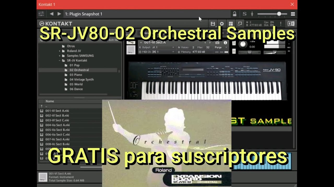 SR-JV80-02 Orchestral Samples - YouTube