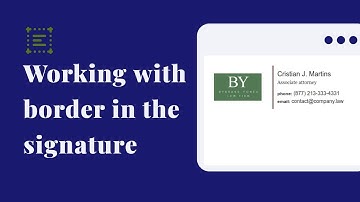 Working with borders in the email signature