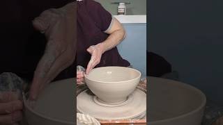 throwing a 5lb serving bowl on the pottery wheel
