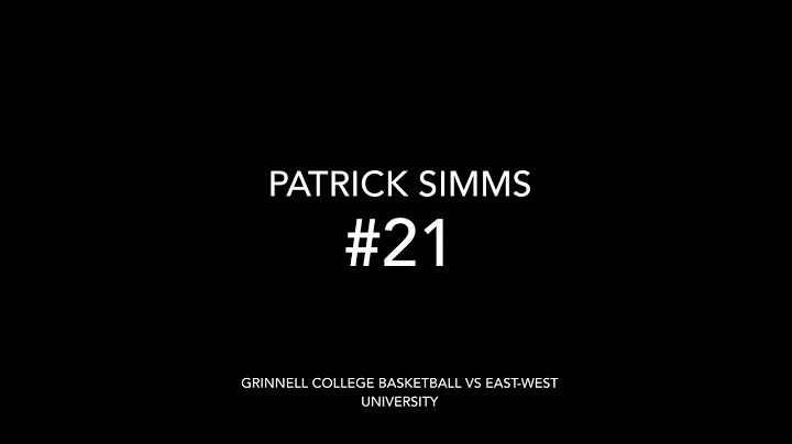 Patrick Simms #21 Grinnell College Basketball VS E...