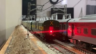 INDIAN MODEL TRAIN | CAPTURED RUNNING WITH DIFFERENT ANGLES | RAJDHANI & GARIBRATH EXP | MINIATURE
