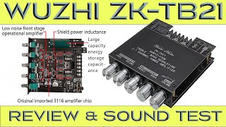 #wuzhiaudio Bluetooth 5.0 50WX2+100W 2.1 Channel Amplifier Board , Review & Sound Test