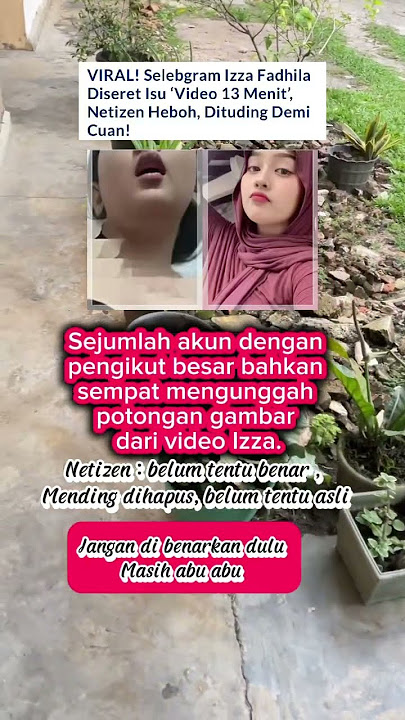 Selebgram izza fadhila‼️#trendingshorts #shorts #information #beritaterkini #viral #youtubeshorts