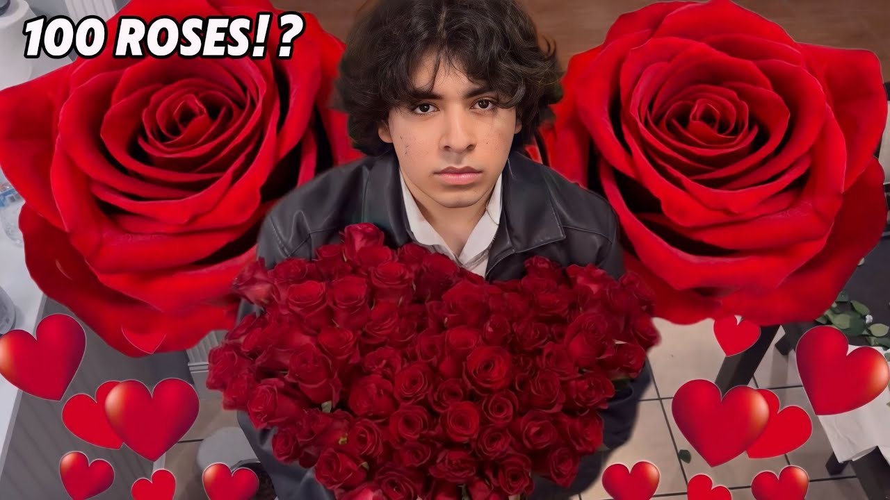 Я подарила 100 роз на День святого Валентина.