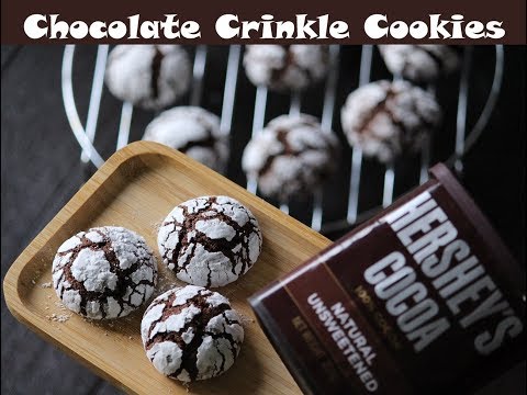 How to make Chocolate Crinkle Cookies - Christmas Cookie | Easy Cookie Recipe