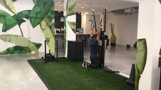 Double Kneeling Keiser Lat Pull Down