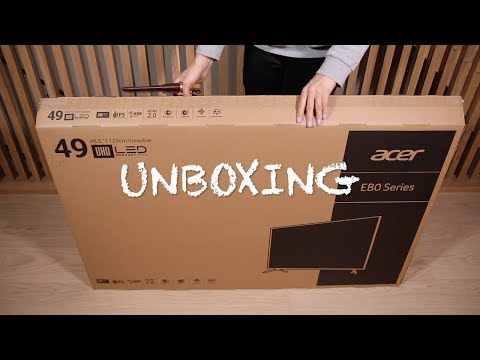 Unboxing Acer EB490QK - 49" 4k IPS LED monitor