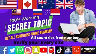 How to get all countries phone numbers Free😱😱😱US, UK, CA, AUS, etc.100% working method 2022 |