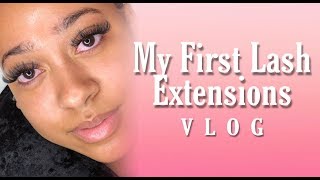 My First Time Getting Lash Extensions Vlog