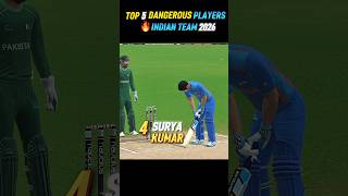Top 5 dangerous 🔥 players indian team⚡#cricket #t20 #realcricket #trending #viral