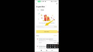 binance today crypto Box code || Big crypto Box code Today || 10000 BTTC shorts binance cryptobox