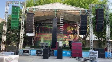 Max-6 dual 6 inch line array testing.