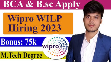 WIPRO WILP 2023 | Job + MTech & Bonus | BCA & BSC Students