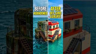 Transforming a Rusty Sea Bunker into a Luxury Tiny House! 🌊🏠